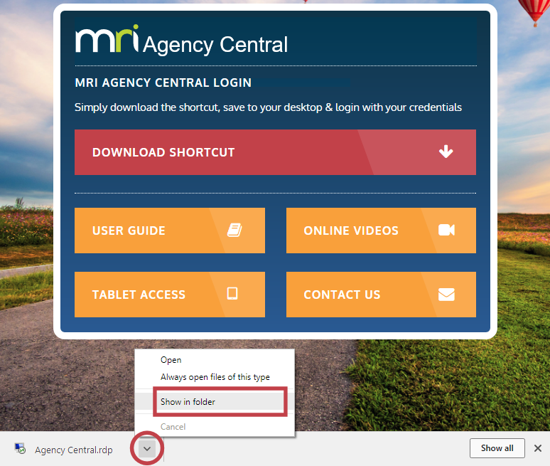 Download using Chrome